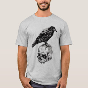 Happy halloween   Raven Kråka & Skull T Shirt