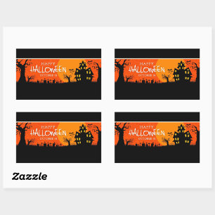 Happy halloween rektangulärt klistermärke
