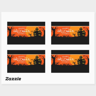 Happy halloween rektangulärt klistermärke