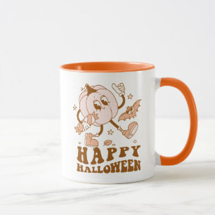 Happy halloween Retro Polka Dot Pumpkin Mugg