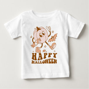 Happy halloween Retro Polka Dot Pumpkin T Shirt