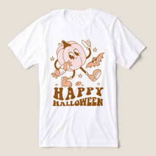 Happy halloween  Retro Polka Dot Pumpkin T Shirt