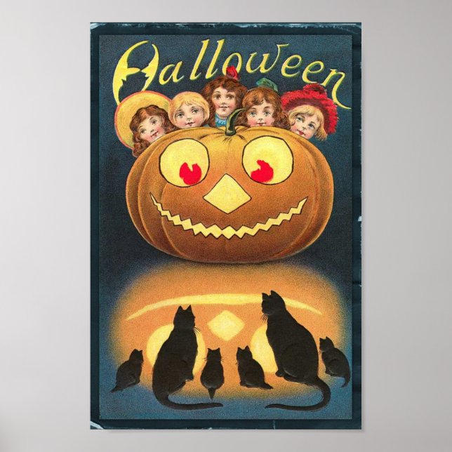 Happy halloween Retro Poster (Framsidan)
