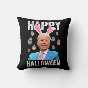 Happy halloween Roligt Biden Bunny Eggs för Hallow Kudde