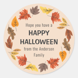 happy halloween Roligt Sticker för alla åldrar Runt Klistermärke