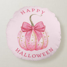 Happy halloween Rosa Coquette Bow Pumpkin
