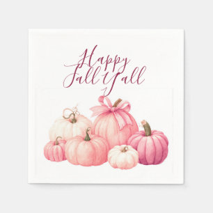 Happy halloween Rosa Pumpkin Underlägg Pappersservett