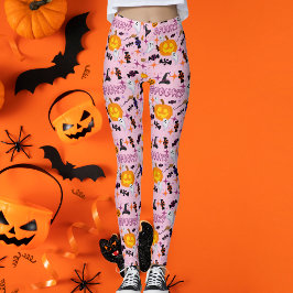 Happy halloween Rosa Spooky Festive Leggings