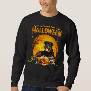 Happy halloween Rottweiler Hund Pumpkin Costumes T Lång Ärmad Tröja
