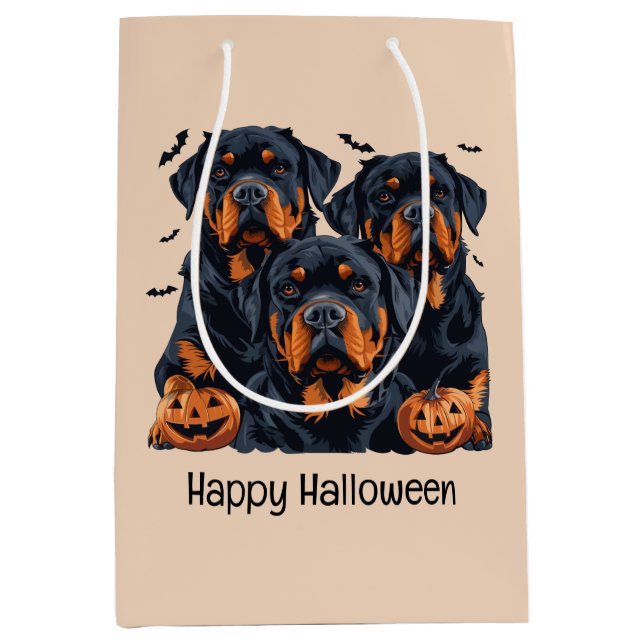 Happy halloween Rottweiler Hundar Jack o lantern (Framsidan)