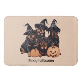 Happy halloween Rottweiler Hundar Jack o lantern Badrumsmatta