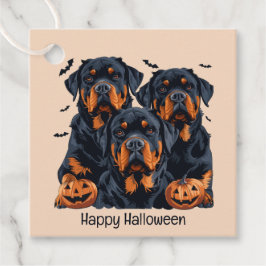 Happy halloween Rottweiler Hundar Jack o lantern Gåvor Etiketter