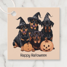 Happy halloween Rottweiler Hundar Jack o lantern Gåvor Etiketter