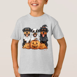 Happy halloween Rottweiler Hundar Jack o lantern T Shirt