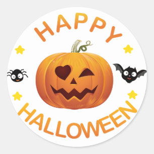 Happy halloween runt klistermärke