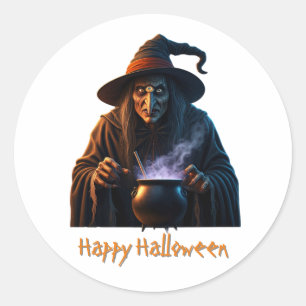 Happy halloween runt klistermärke