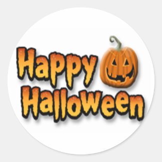Happy halloween runt klistermärke