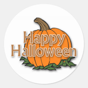 Happy halloween runt klistermärke
