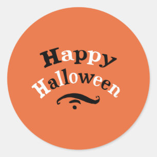 Happy halloween runt klistermärke