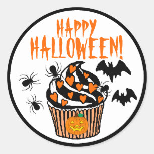 Happy halloween runt klistermärke