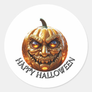 Happy halloween runt klistermärke