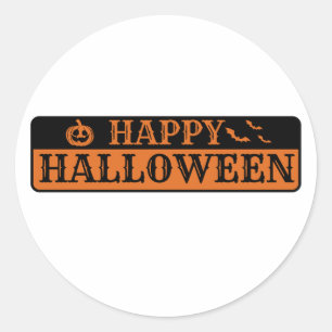 Happy halloween runt klistermärke