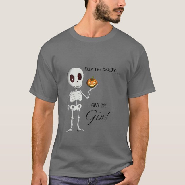 Happy halloween Sassy Skeleton T Shirt (Framsida)