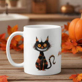 Happy halloween Scary Black Cat Cocoa Mugg