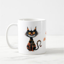 Happy halloween Scary Black Cat Cocoa Mugg