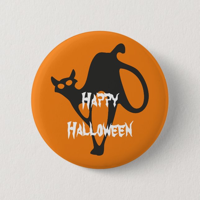 Happy halloween Scary Cat Knapp (Framsida)