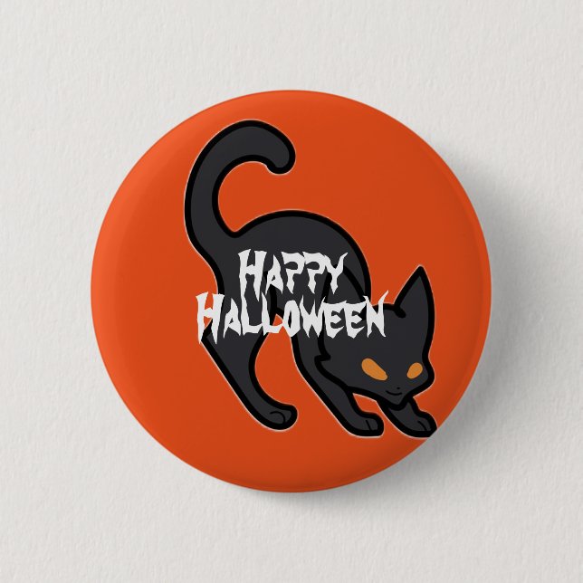 Happy halloween Scary Cat Knapp (Framsida)