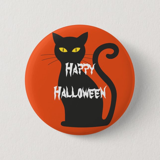 Happy halloween Scary Cat Knapp (Framsida)