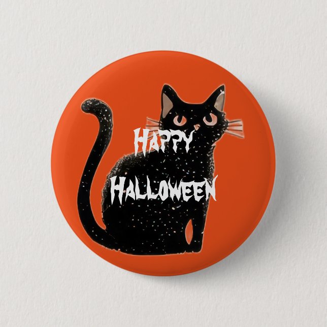 Happy halloween Scary Cat Knapp (Framsida)