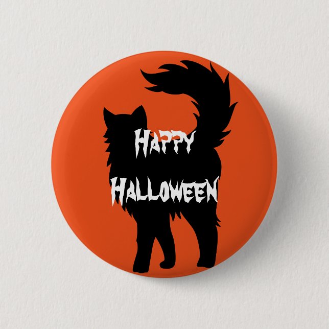 Happy halloween Scary Cat Knapp (Framsida)