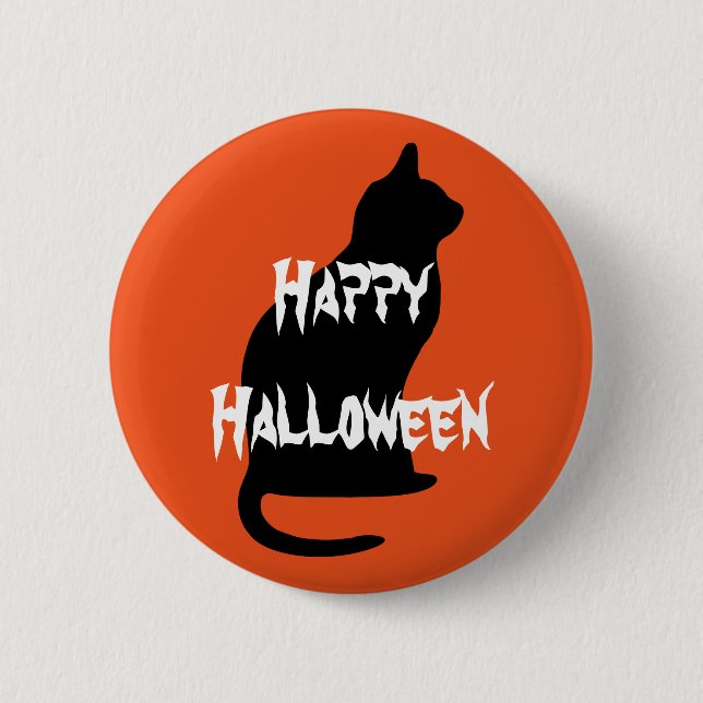 Happy halloween Scary Cat Knapp (Framsida)