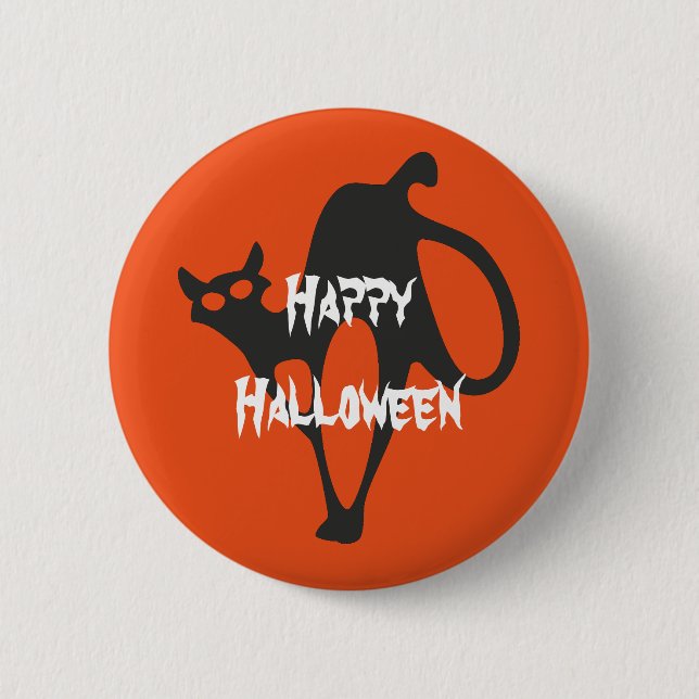 happy halloween Scary Cat Knapp (Framsida)