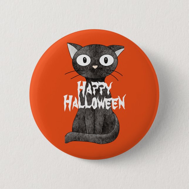 Happy halloween Scary Cat Knapp (Framsida)