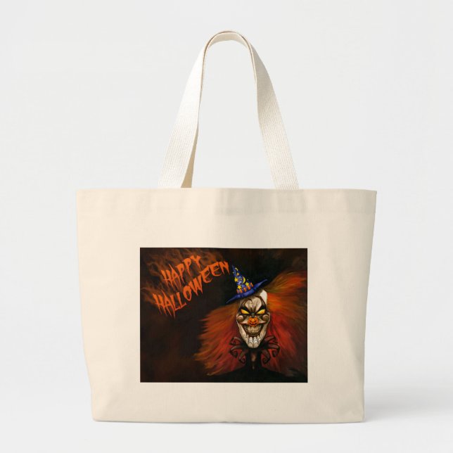 Happy halloween Scary Clown Jumbo Tygkasse (Framsidan)