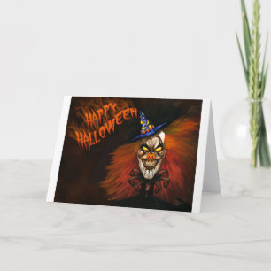 Happy halloween Scary Clown Kort