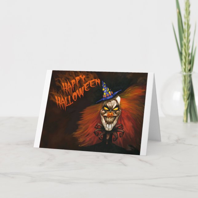 Happy halloween Scary Clown Kort (Framsida)