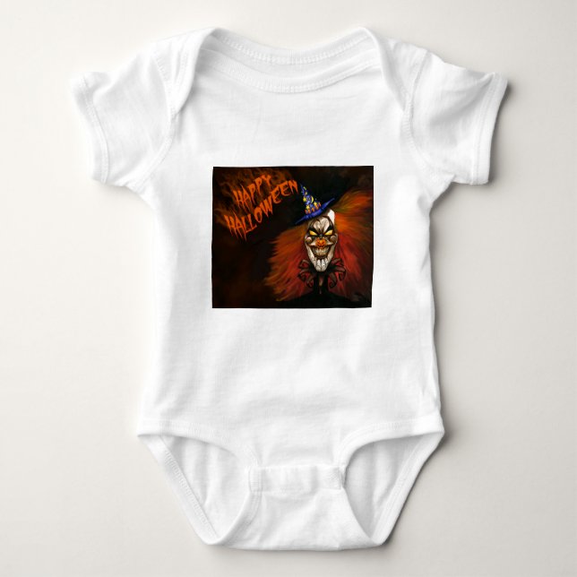 Happy halloween Scary Clown T Shirt (Framsida)