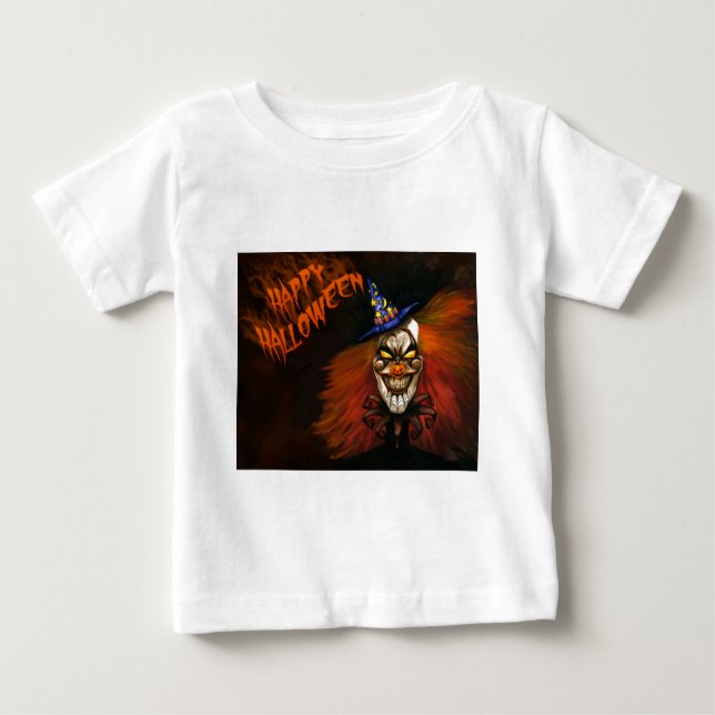 Happy halloween Scary Clown T Shirt (Framsida)
