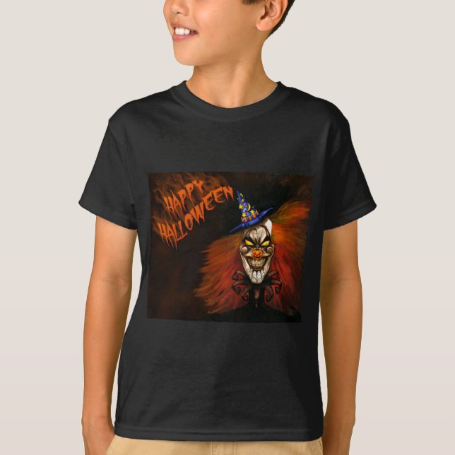 Happy halloween Scary Clown Tee Shirt (Framsida)