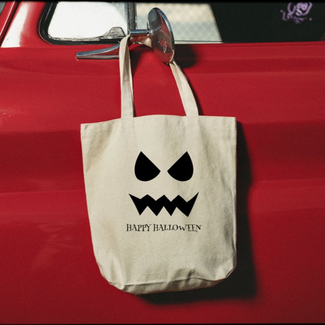 Happy halloween Scary Ghost Ansikte Halloween Tygkasse (Happy Halloween Scary Ghost Face Halloween Tote Bag
)