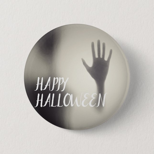 Happy halloween Scary Hand Badge Knapp (Framsida)