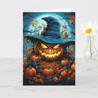 Happy halloween Scary Pumpkin Kort
