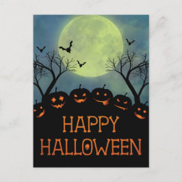 Happy halloween Scary Pumpkins Fladdermus Vykort
