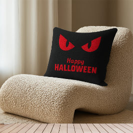 Happy halloween Scary Staring Red Ögon Kudde