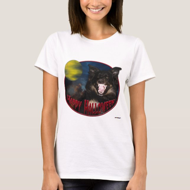 Happy halloween Scary Varg T Shirt (Framsida)