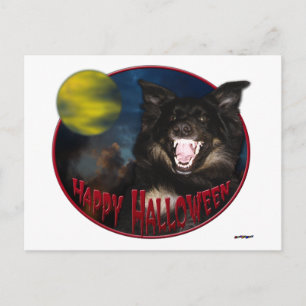 happy halloween Scary Varg Vykort